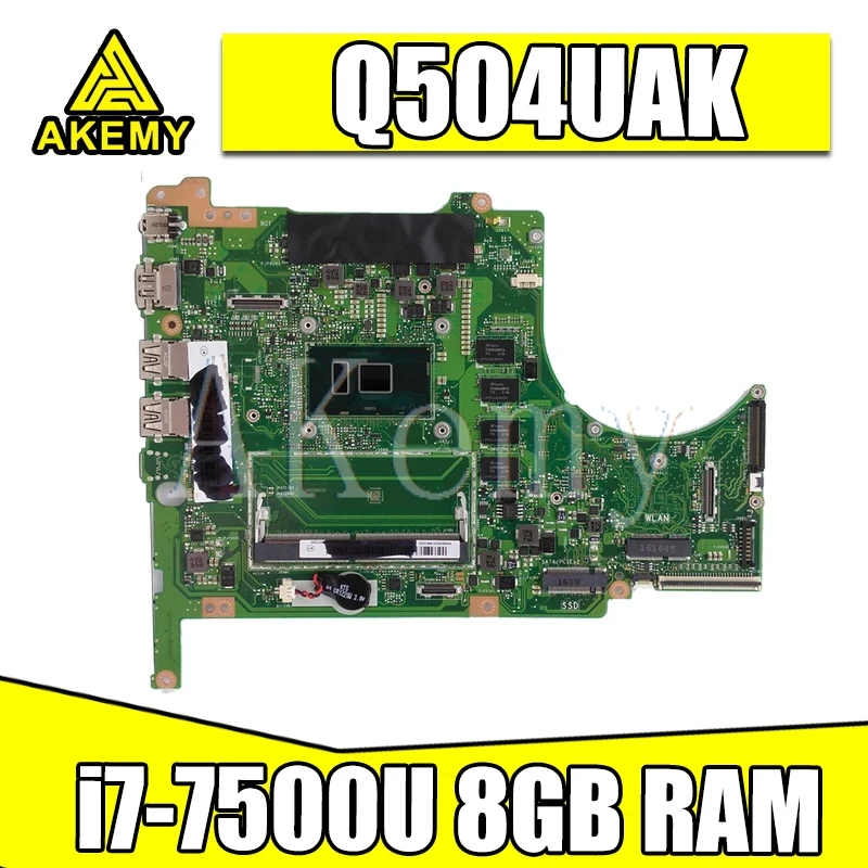  Q504UAK Laptop Motherboard For ASUS Q504UAK Q504UA Q504U UX560UA UX560UAK Mainboard w/ i7-7500U 8GB