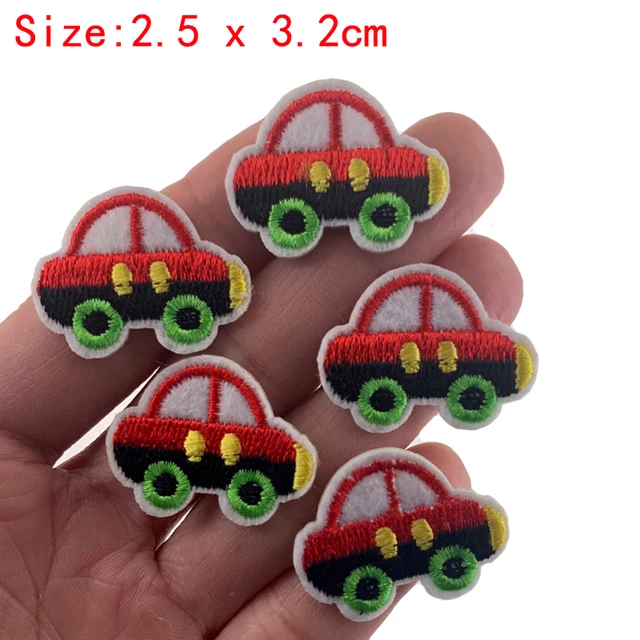 5Pcs Embroidery patches for clothing Heart Butterfly Star Bee Cherry iron on patches fabric for cap bag accessories Car 5pcs