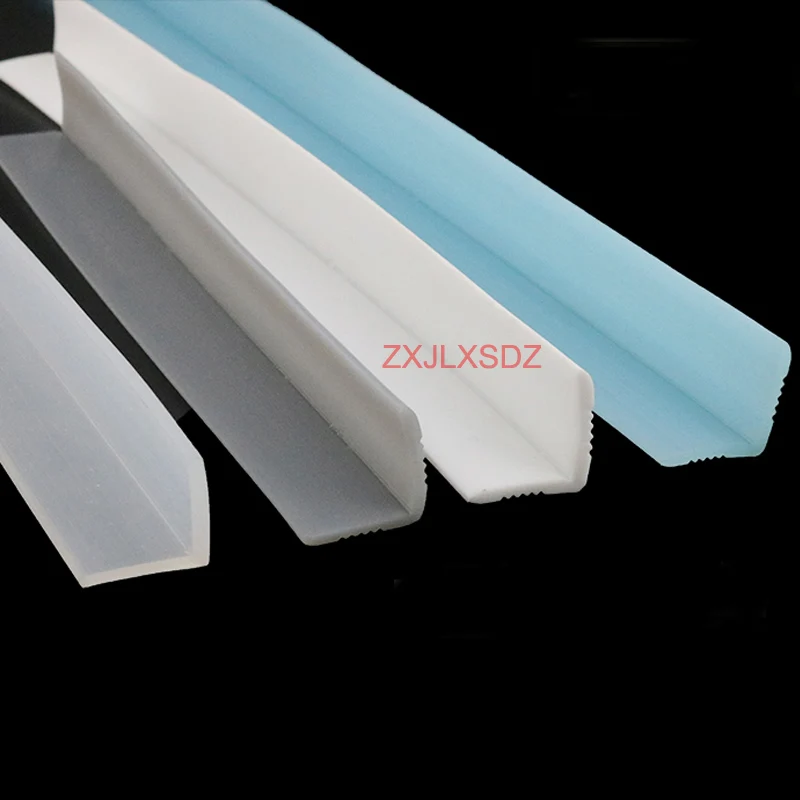 L shaped high temperature resistant silicone rubber edging strip glass