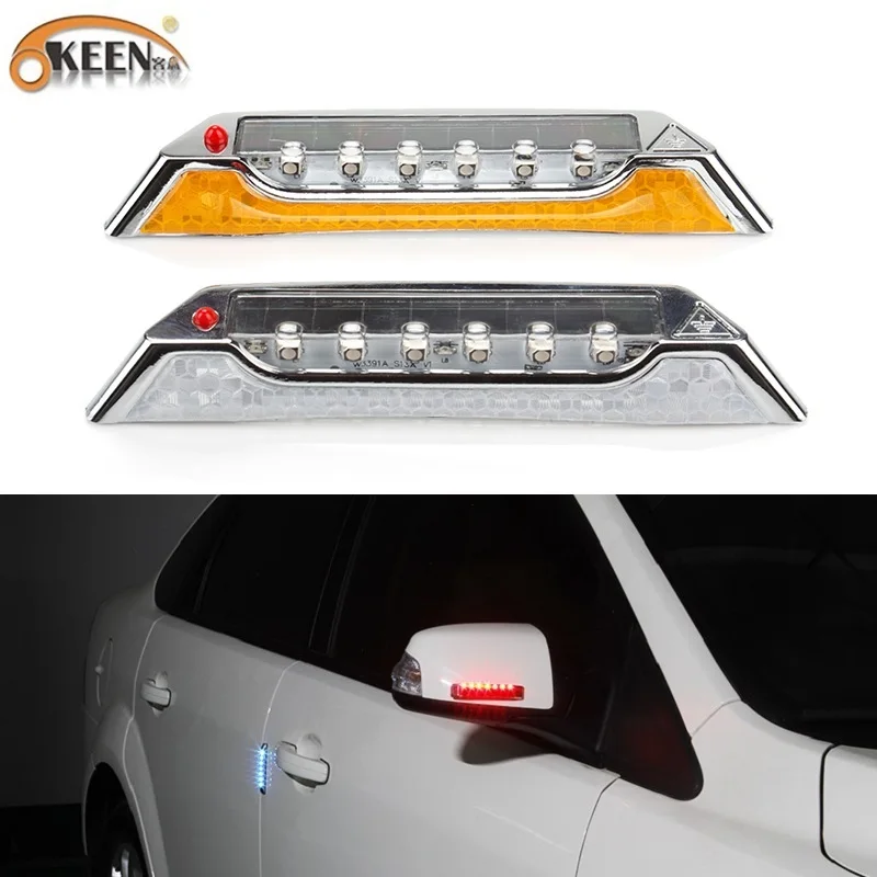 OKEEN New Car Static Eliminator Solar Colorful Decorative Lights Auto Door Flashing Warning Anti-Collision Lamp | Автомобили и