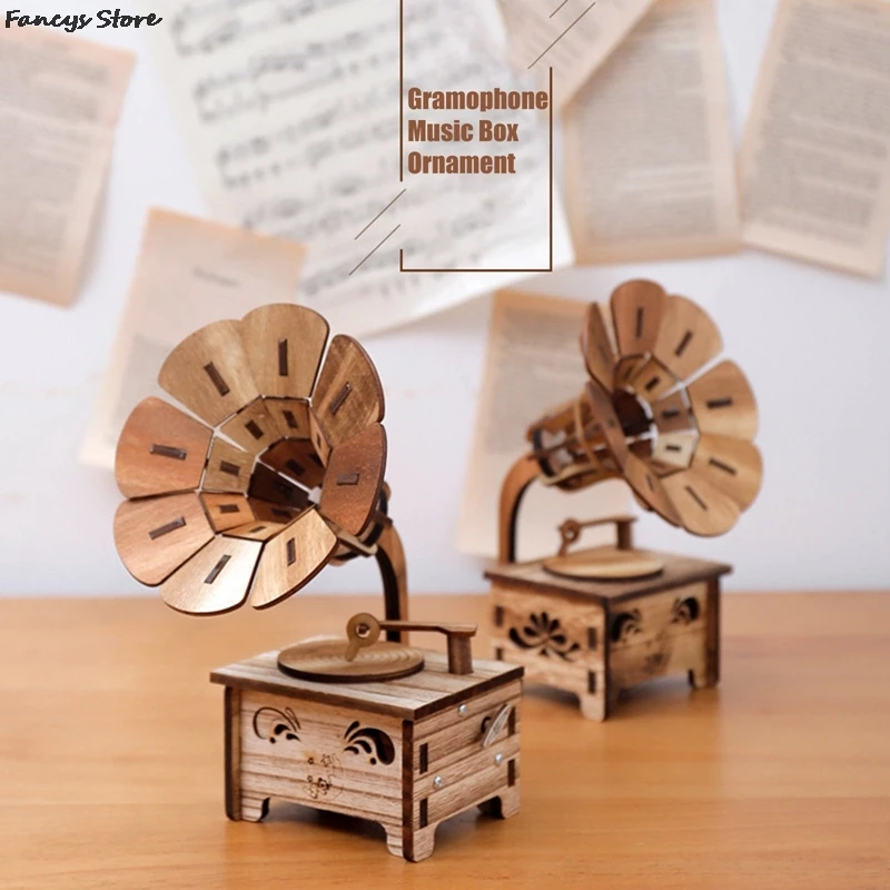 Radio de madera de estilo Vintage, adornos de para sala música, de cafetería, regalo Retro, pistas clásicas de novia para el amor, 23x14,5x9,5 cm|Figuras y miniaturas| - AliExpress