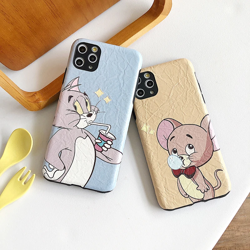 Складной текстурный чехол s для huawei P20 P30 Lite Mate20 30 Pro милый мягкий чехол с котом и мышкой для Honor 10 8X9X20 Pro V20 Nova 3 4 5 5i