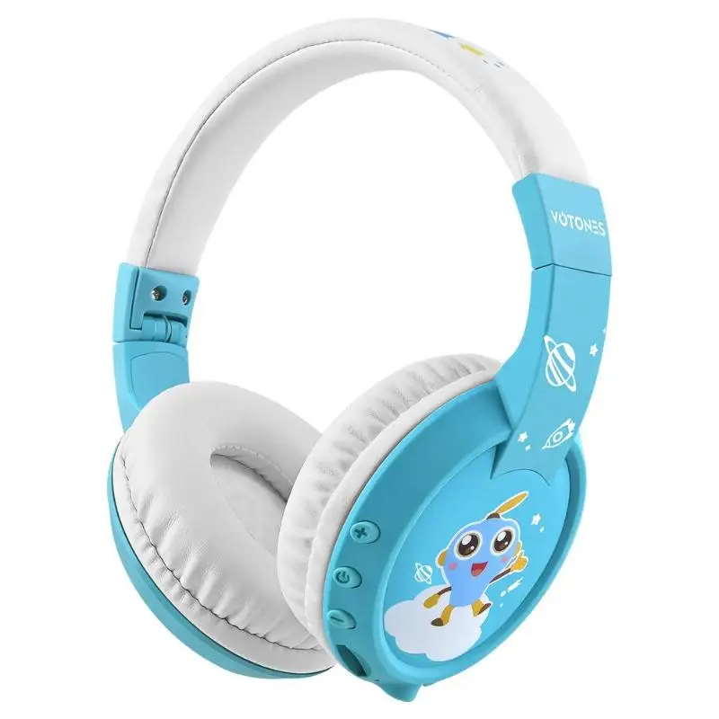 VT02 Мультфильм Bluetooth 5,0 Складная гарнитура беспроводная Двусторонняя стерео наушники поддержка EDR TF карта Воспроизведение ограничения громкости
