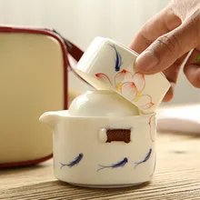 Китайский Juego de te gaiwan фарфоровый керамический cuo продуктов кунг-фу Те Чино чайный японский чайный горшок набор путешествий