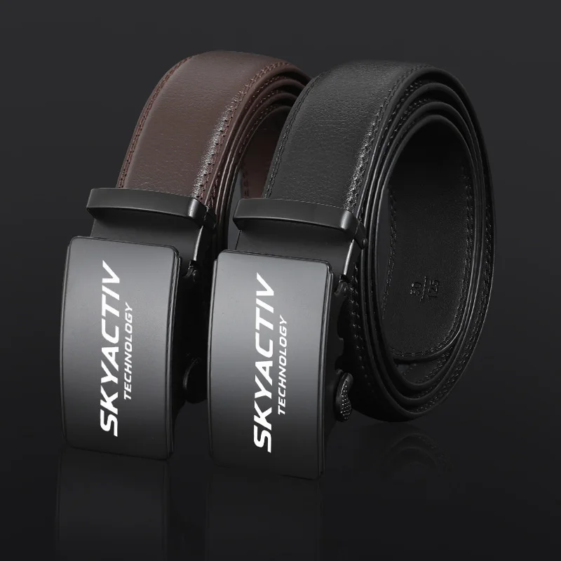 Men Belts Metal Automatic Buckle High Quality Leather For Mazda Skyactive 2 3 5 6 8 CX3 CX4 CX5 CX7 CX8 CX9 CX30 MX5 RX8 | Автомобили и