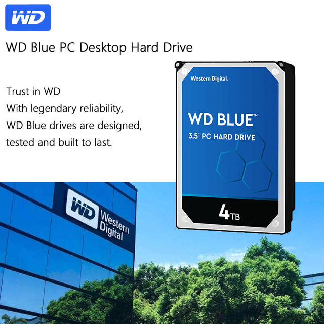 WD Blue 4TB HDD HD SATA III 3.5″ Hard Drive for Desktop Computer