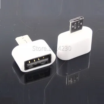 

100Pcs Micro Turn to USB Type A Female and A Male Micro 2.0 Plug Socket Connector With White Plastic Cover USB Socket