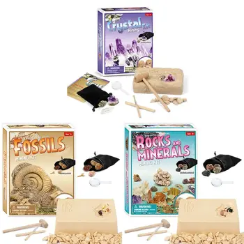 

5pcs Rocks And Minerals Dig Kit Stem Toys for 7 Year Olds Gifts for 7 Year Old gypsum