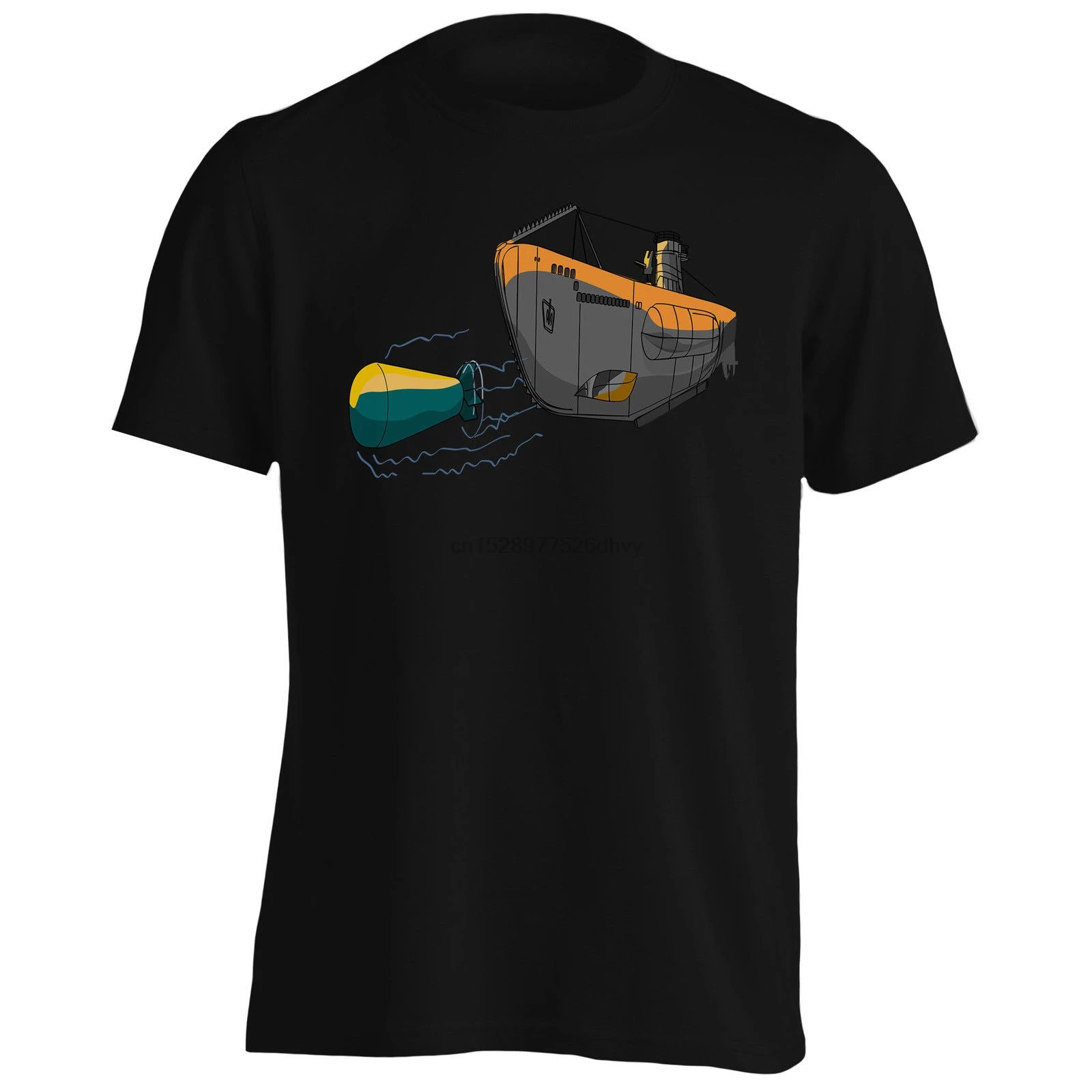 

Retro Submarine War Bomb gift Men T-Shirt Tanker Top f711m Man Fashion Round Collar T Shirt Cool Casual pride t shirt men