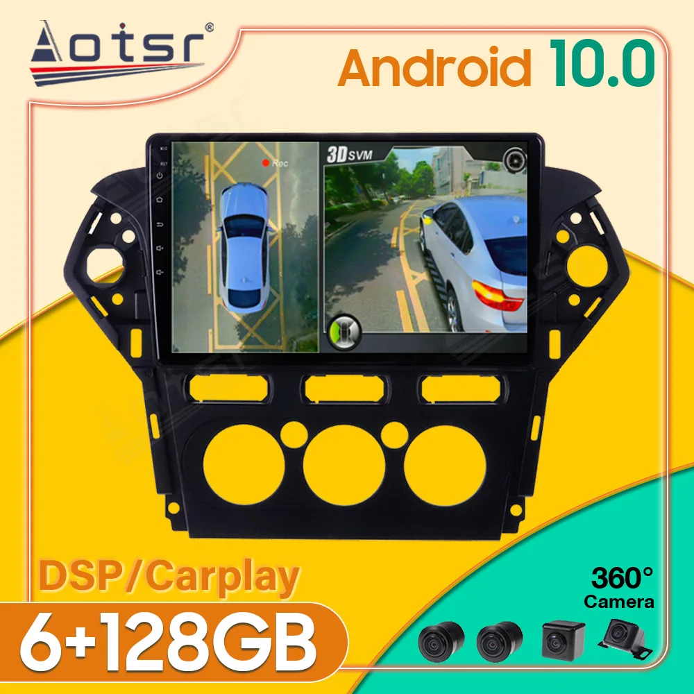 

Android 10 6+128GB For Ford Mondeo MK4 2011-2013 360 HD Camera Car Multimedia Player Stereo Radio GPS Navigtion Head Unit