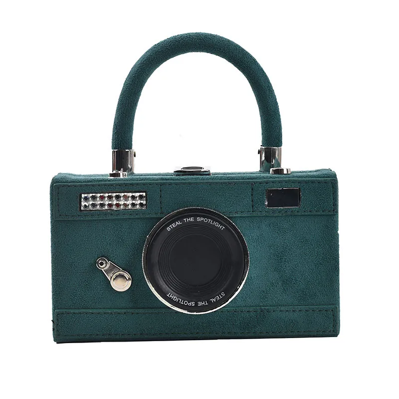 HISUELY 2022 New Women Personalized Fashion Camera Shape Clutch Ladies Casual Mini Crossbody Bag Small Shoulder Bag Purse BG2242 