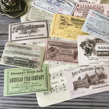 14 unids/set Vintage Retro boleto etiqueta DIY Scrapbooking álbum diario planificador pegatinas