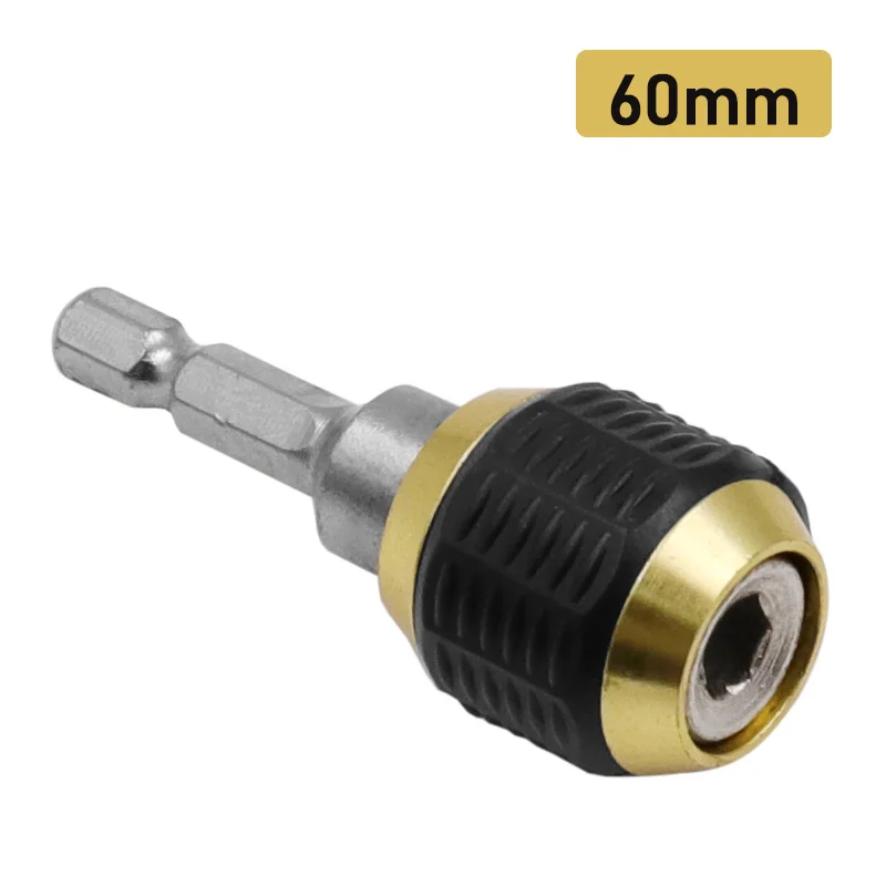 60mm 1/4" screw drill magnetic drill bit quick change lock magnetic drill bit extender drill bit with hexagonal shank