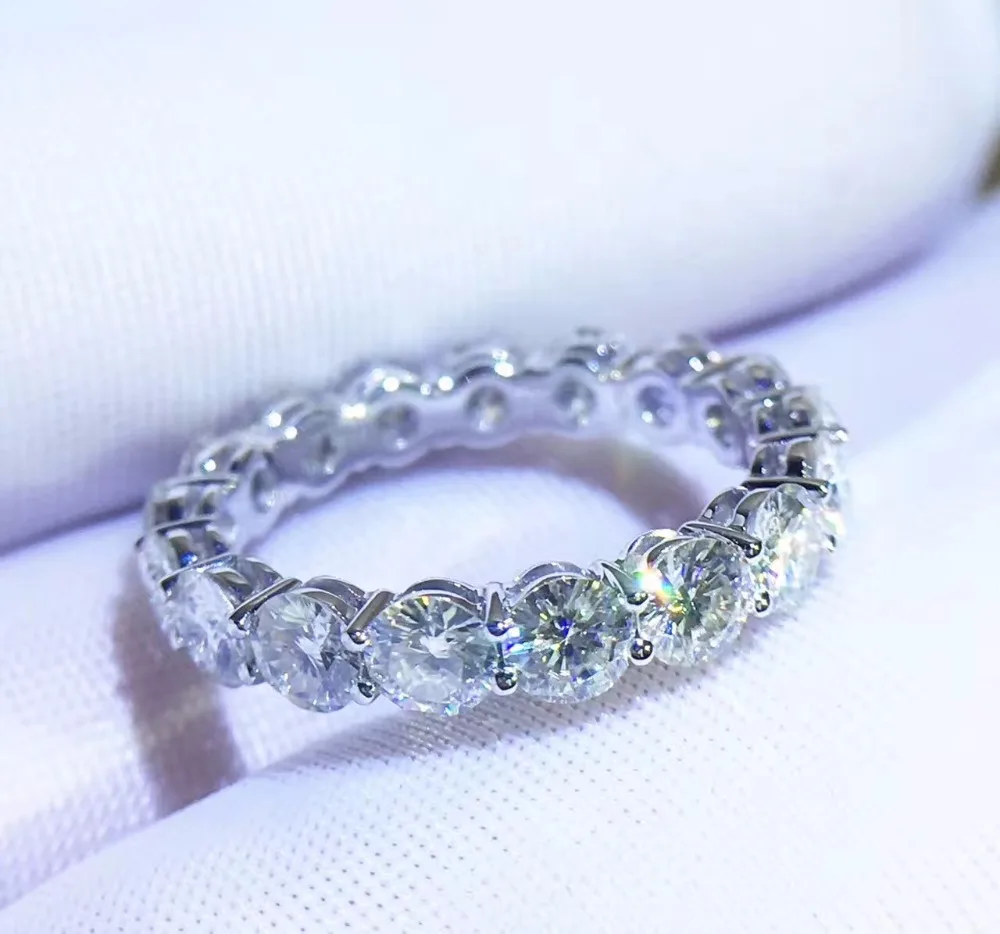 91% OFF Big Promotion Infinity Brand New Luxury Jewelry 925 Sterling Silver&Rose Gold Eternity Ring 5A CZ Wedding Bridal Rings
