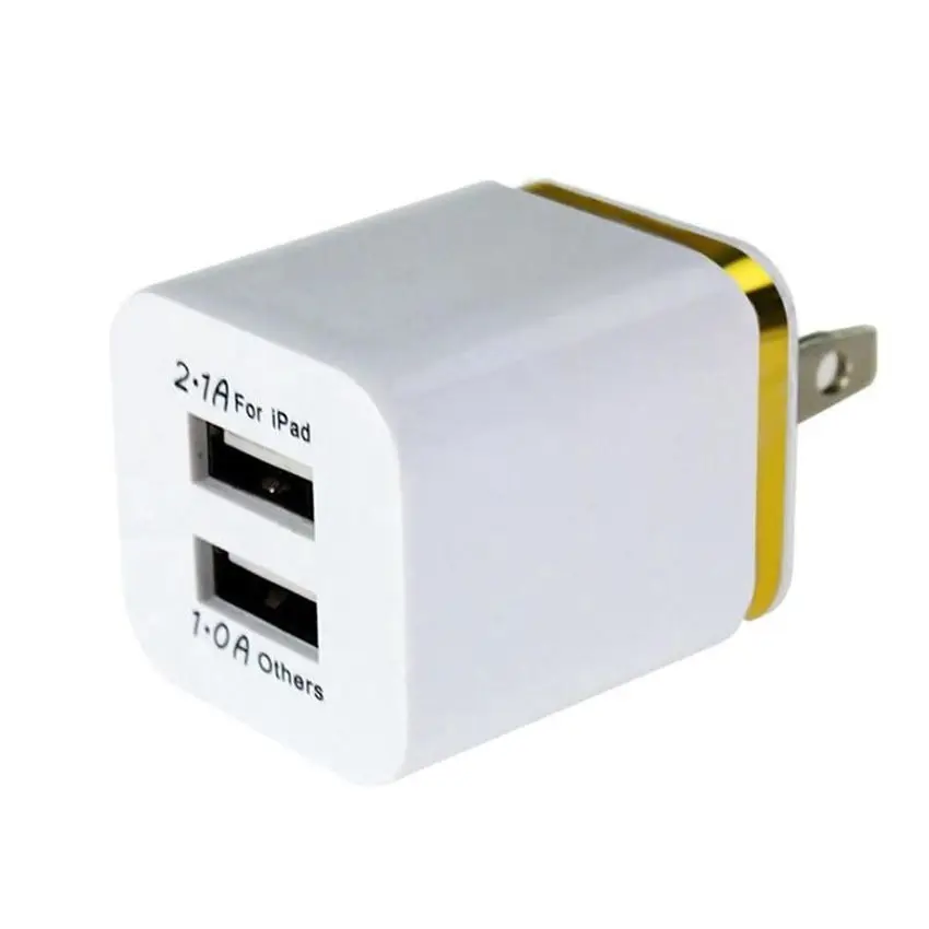 US Plug Dual USB зарядное устройство AC настенное зарядное устройство адаптер для IPhone Xs max XR X для samsung для Xiaomi портативное мини домашнее дорожное зарядное устройство