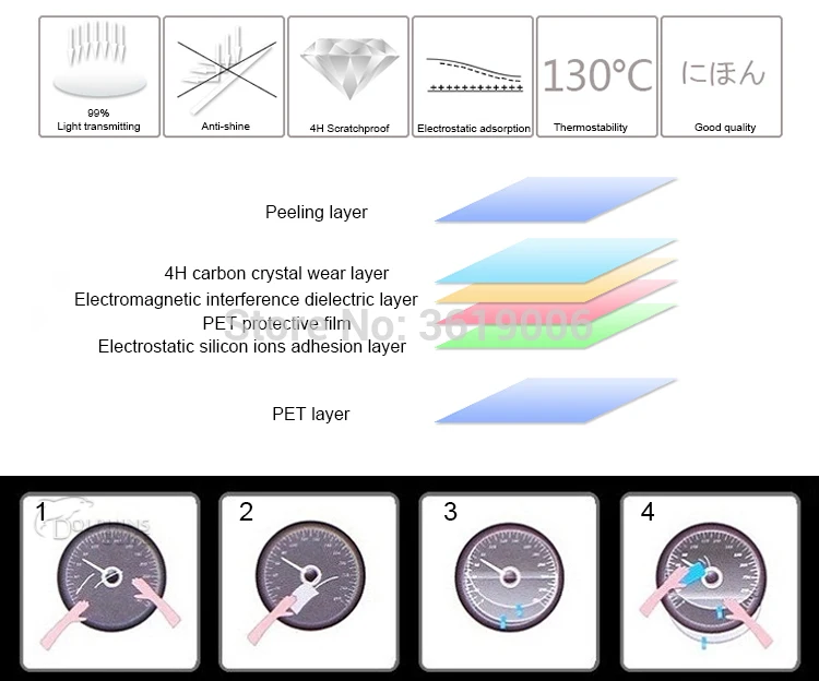 TOMMIA для Volkswagen Bora Защитная пленка для экрана HD 4H Защитная пленка для приборной панели против царапин автомобиля стикер