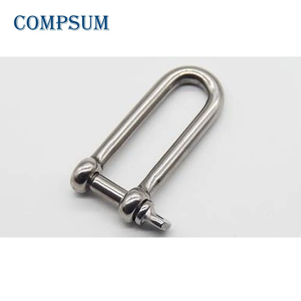 Stainless Steel Shackle T304 Long D shackle Stainless Steel Screw Pin D Shackle Paracord Bracelet Steel Buckle