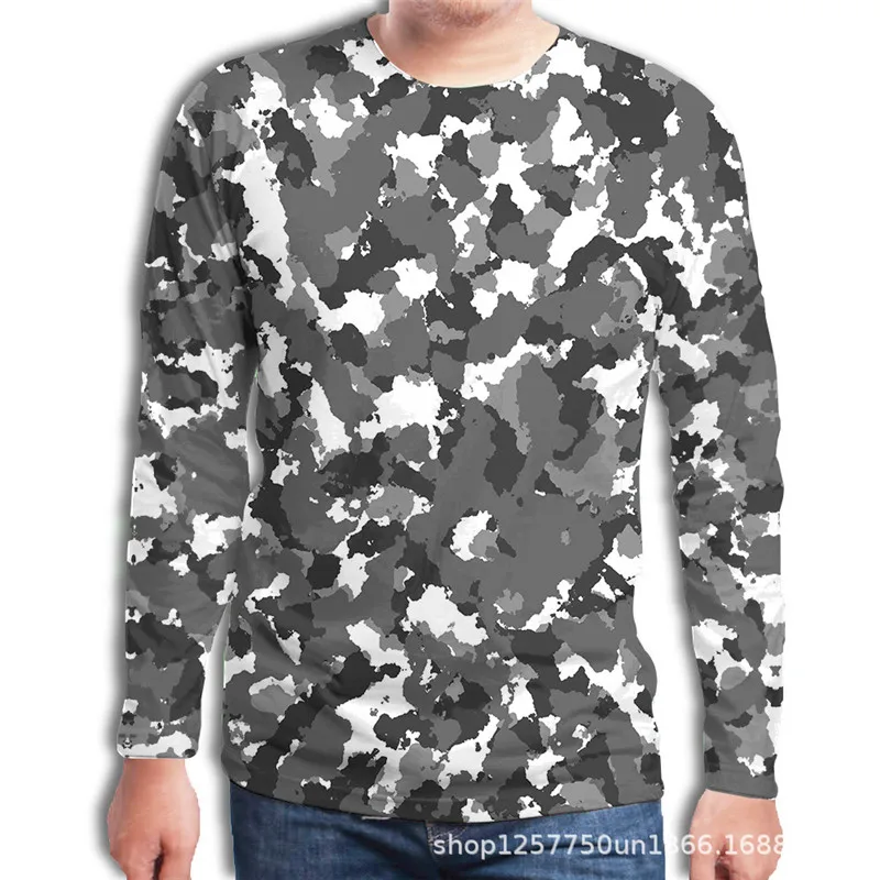 Большой Размеры осень Для Мужчин's футболка творческий квадратный кирпичная стена 3D принт с длинным рукавом Для мужчин футболки с рисунками из мультфильмов! Модное платье с О-образным вырезом и Повседневное Для мужчин рубашка - Цвет: 084