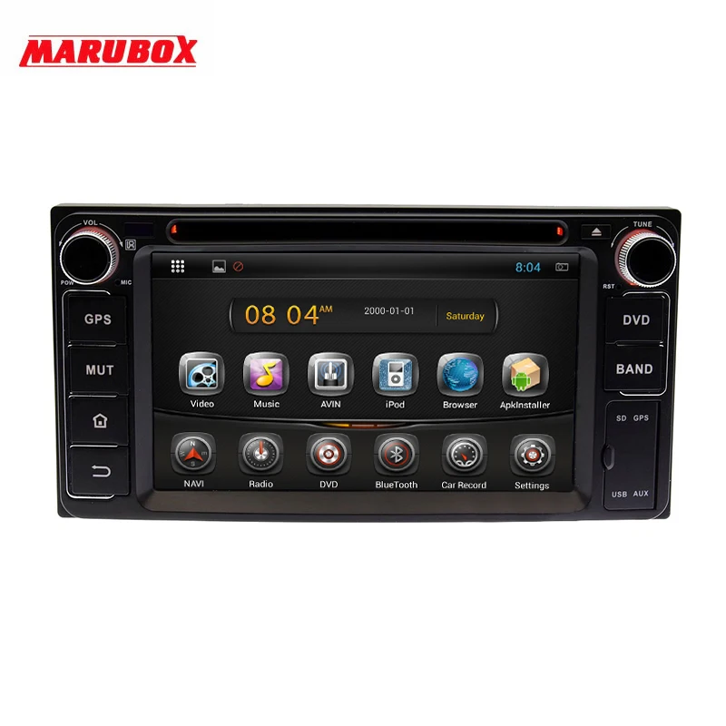 MARUBOX KD-6229 Универсальный 6," Автомобильный dvd-плеер для Toyota, Daihatsu, 2 Din автомобильный радиоприемник с gps навигацией стерео радио Bluetooth