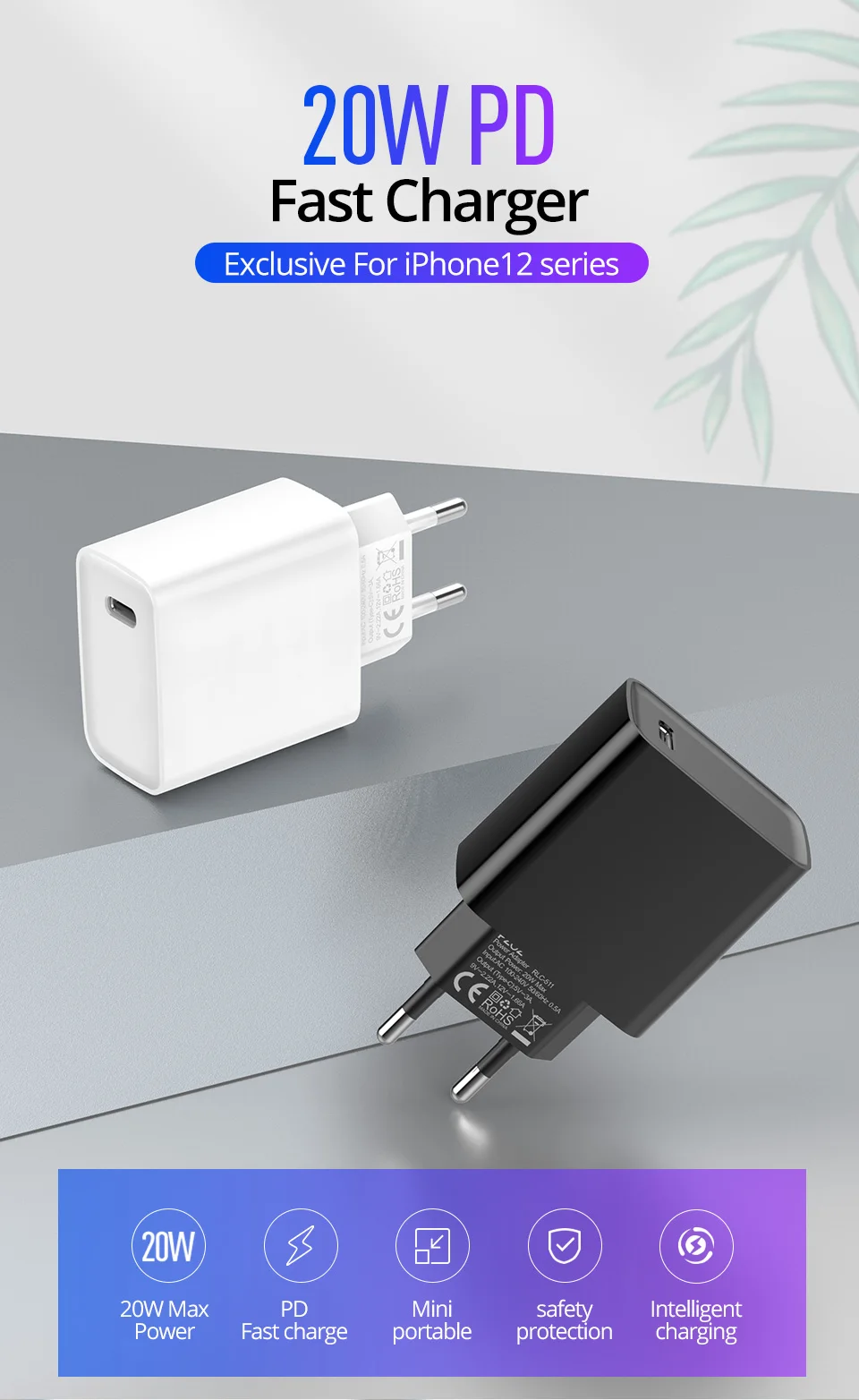 quick charge 2.0 PZOZ PD 20W USB C Charger For iphone 13 12 Pro MAX 12 Mini 11 Xs X 8 Plus PD Charger For IPAD Pro iPad Air 4 2020 Fast Charging quick charge 3.0