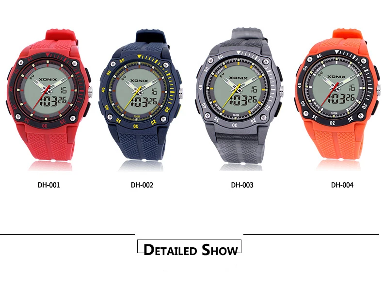 Nova marca sports chronograph relógios de pulso