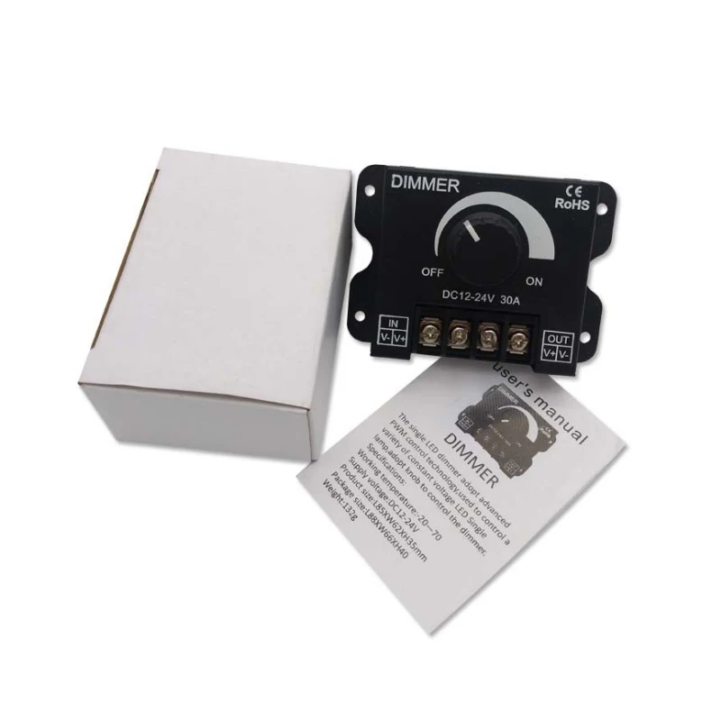 12-24V 30A 5050 5630 5730 3528 Одноцветный модуль светодиодной ленты Мануэль диммер контроллер