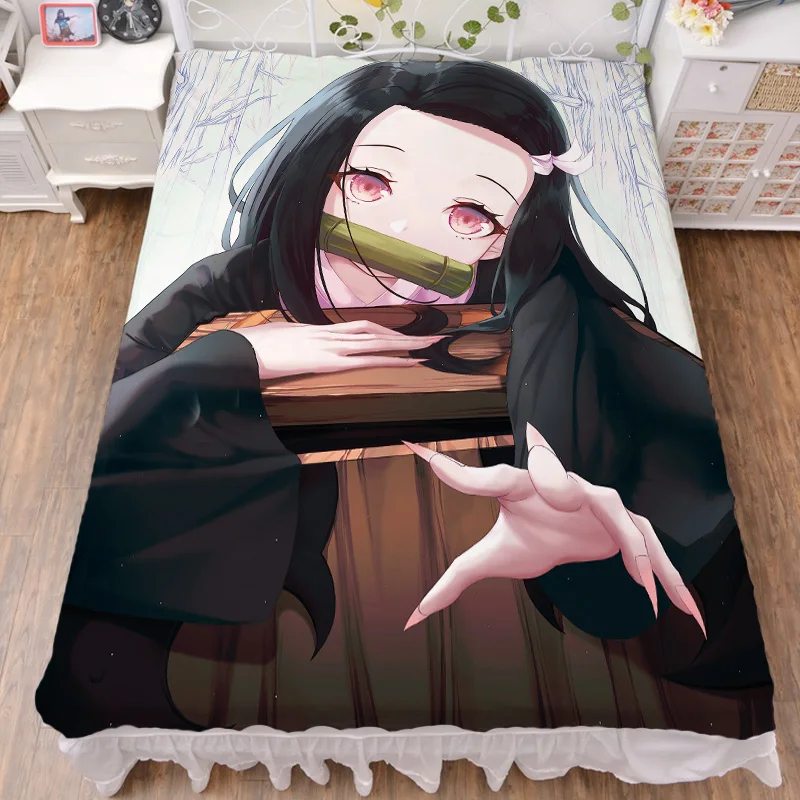 gmzr17 August обновление японского аниме Demon Slayer: Kimetsu no Yaiba сексуальная девушка кровать молочное волокно лист и одеяло летнее одеяло 150x200 см - Цвет: gmzr17