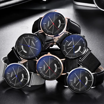 

2020 Minimalist Men's Fashion Ultra Thin Watches Simple Men Business Stainless Steel Mesh Belt Quartz Watch Relogio Masculino