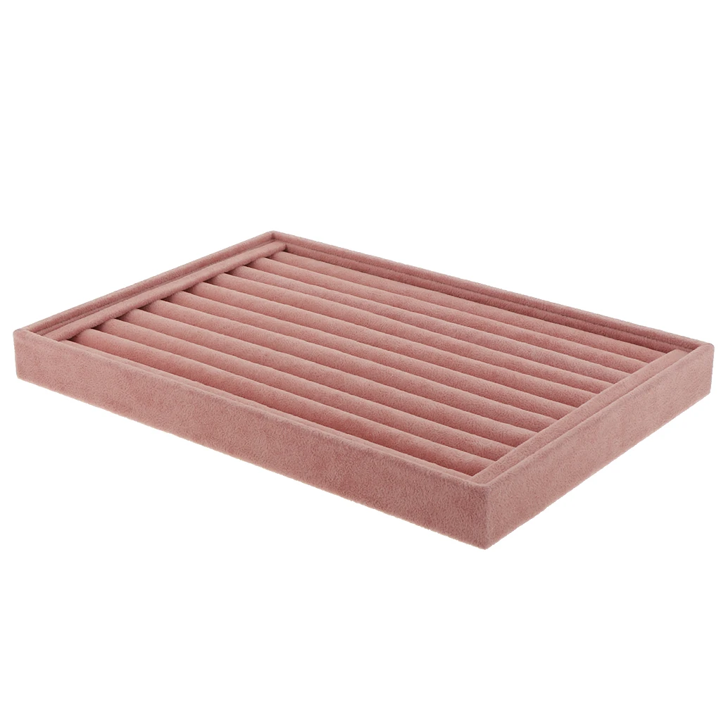 Ring Earrings Necklace Jewelry Display Organizer Box Tray Showcase Holder