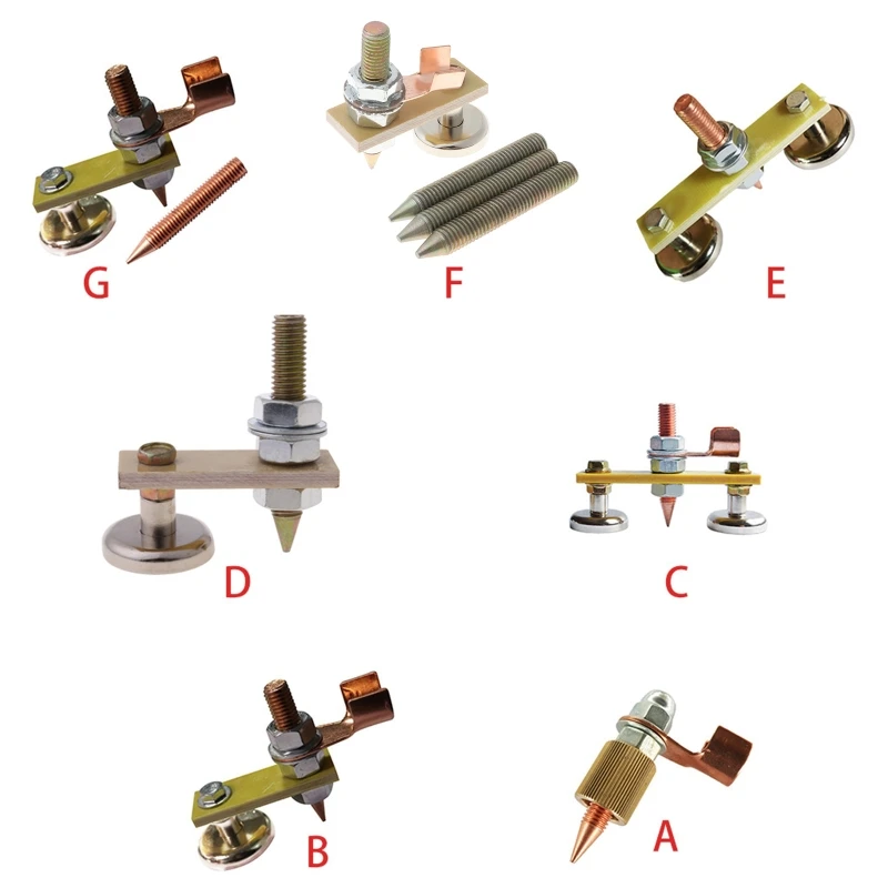 soldering stations Strong Magnetic Ground Clamp Connector with Conductive Rod Stud for Welding electric welding