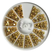 Маникюрное полукруглое перламутровое сверло коробка 2-4 мм смешанный маленький диск в коробке инструмент для ногтей QS888