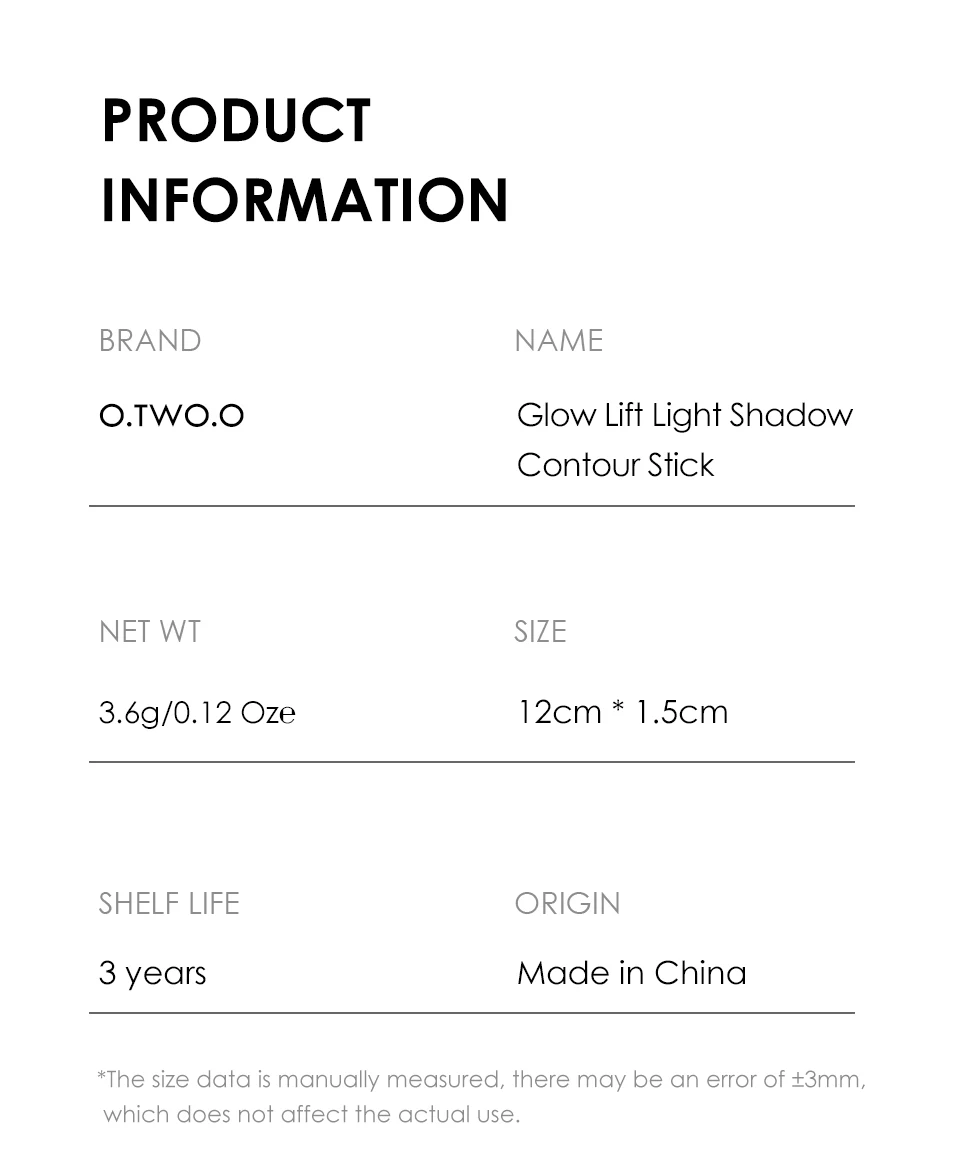o two o contour stick