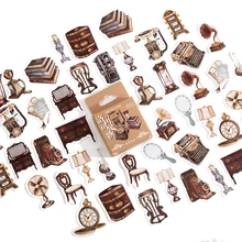 Autocollant esthétique téléphone Style Rococo, flocons de décoration, accessoires de Scrapbooking, fournitures scolaires et de bureau 46 pièces