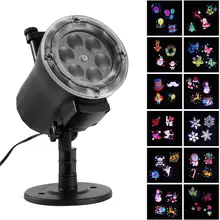 Открытый сад газон сценический эффект света 12 шаблонов лазерный проектор водонепроницаемый Пейзаж парковый, садовый Рождественский декоративный светильник