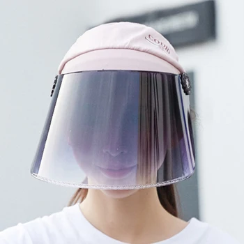 

Protective Face Cover Helmet Women's Sun Hat Anti-UV Visor Anti-fog Anti-spittle Spray Prevention Safety Face Cover Protection