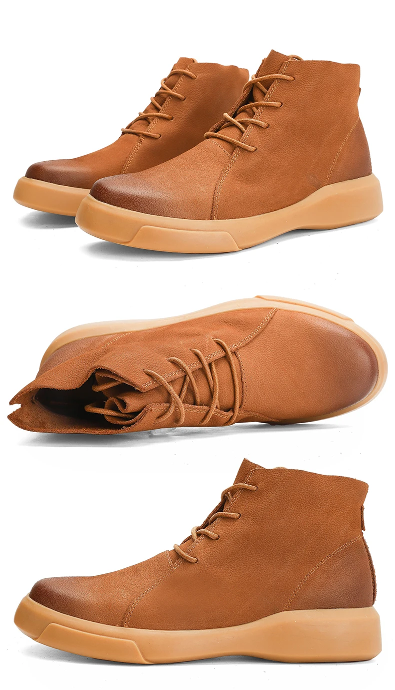 Роскошные итальянские брендовые популярные ботинки Осень-Зима мужская повседневная обувь Рабочая модная кожаная обувь с высоким берцем chaussure homme