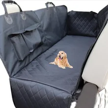 Черный полиэстер собака автомобиль задний водонепроницаемый коврик с карманом Pet Чехол на заднее сидение автомобиля Высокое качество Traval коврики Гамак Протектор