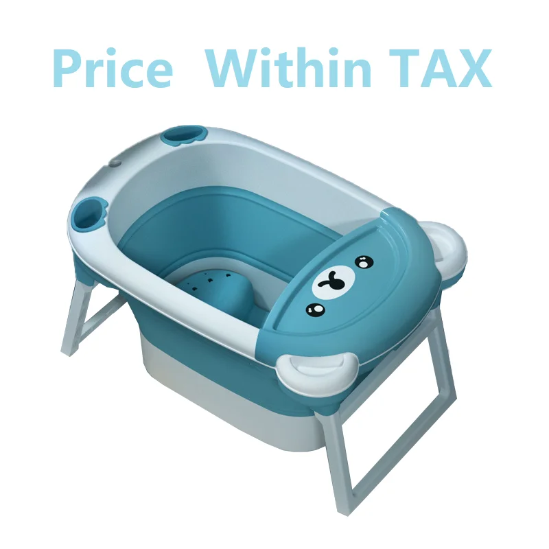 Silicone Foldable Baby Bathtub Non Slip Baby Bucket Portable Swim Bath
