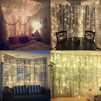 

2x2/3x2/3x3m Led curtain lights Christmas Decorations for Home New Year Christmas Home Decorations Christmas Tree Decoration