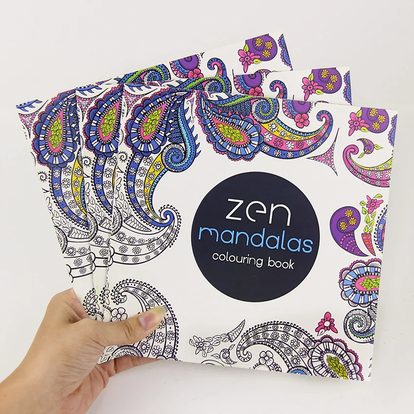 1PC 24 Pages Mandalas Flower DIY Coloring Book For Children Adult Relieve Stress Kill Time Graffiti Painting Drawing Art Books