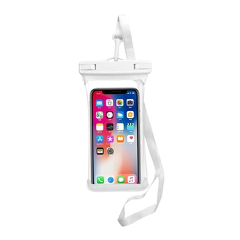 

PVC Transparent Waterproof Mobile Phone Bag Universal Phone Floating Bag Pouch Outdoor Water Sports Phone Case (White)