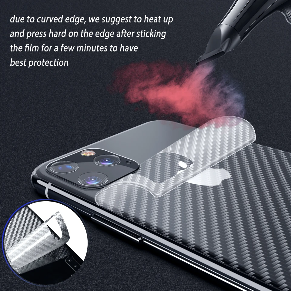 Закаленное стекло для iPhone 11 Pro Max защитное объектив камеры углеродное волокно