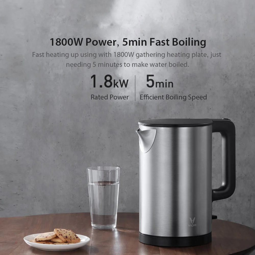 Xiaomi Viomi, 220 В, 1800 Вт, л, электрический чайник из нержавеющей стали, чайник с подогревом, чайник с быстрым нагревом от Xiaomi Youpin