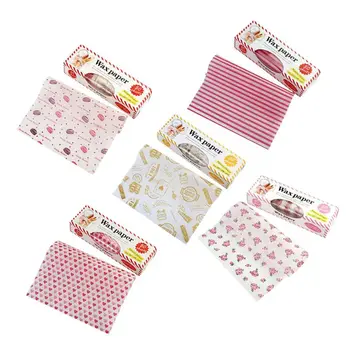 

50Pcs/Lot Baking Snacks Packaging Oil Paper Food Grade Baking Tray Wrapping Paper Wax Paper Decoration