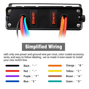 

12V Switch panel box Emergency W/ mounting bracket LED Light Indicator