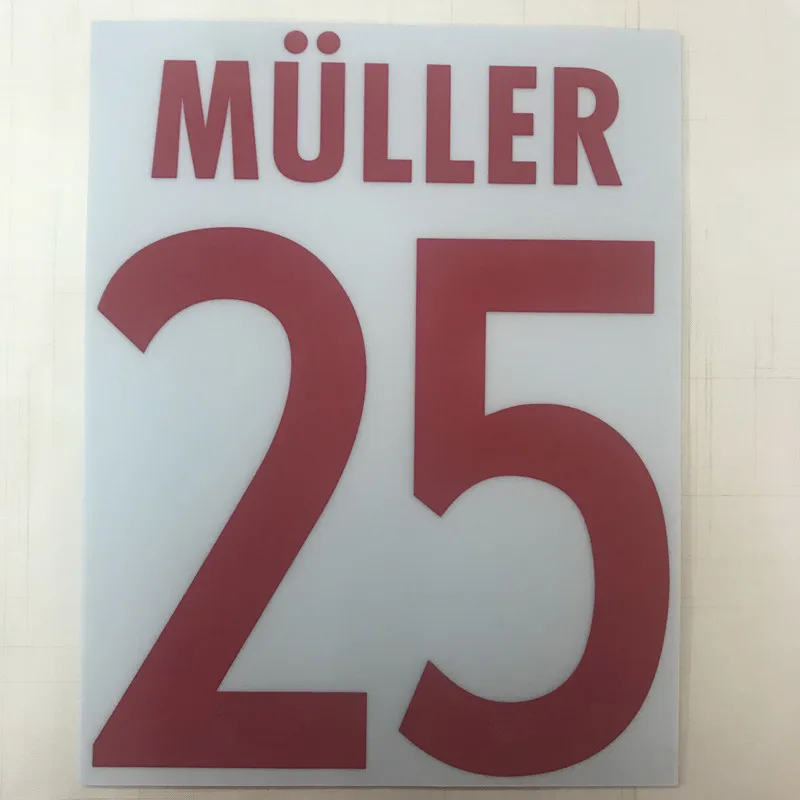 18 Lewandowski#9 Robben#10 Muller#25 Alaba#27 Coman#29 обычай Nameset футбольные нашивки - Цвет: MULLER