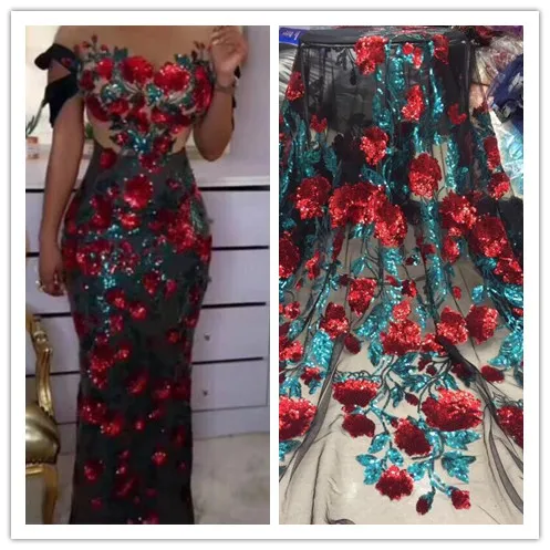 

10 colors embroidery mesh tulle fabric JIANXI.C-94206 best quality french lace fabric african lace fabric