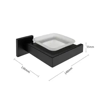 

Soap Dish Rust-Proof Stainless Steel Square Soap Holder with Removable Dish Silver Bathroom Accessories Soap Dispenser