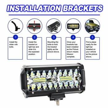 

Waterproof Working Light Shock resistant Auto Black LED Combo Off-Road