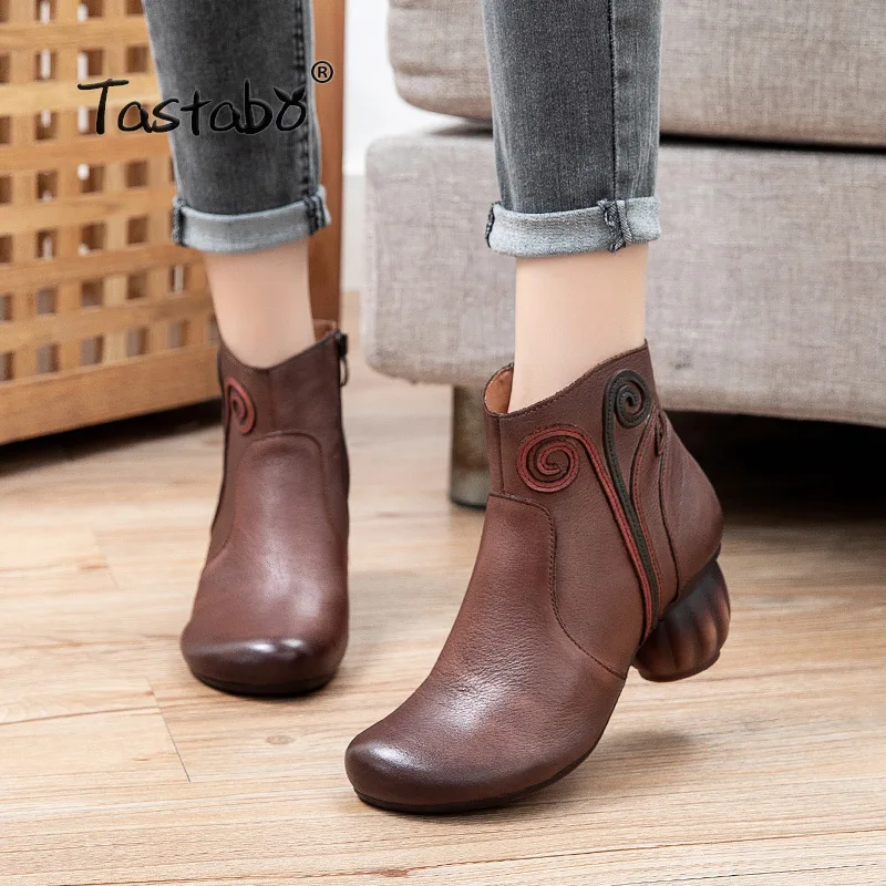 

Black Boots Women Boots 2020 New Fashion High Quality Platform Pump Winter Spring Shoe Motorcycle Ankle botas mujer S20672